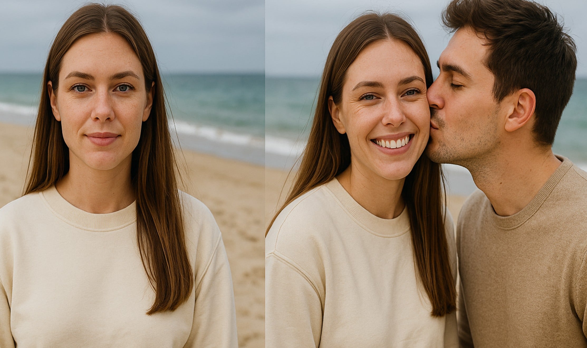 fake boyfriend kiss filter