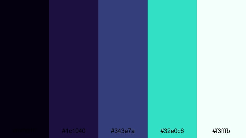 fantasy aurora realm aurora borealis color palette with hex codes
