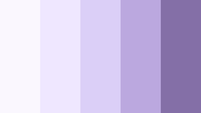 featherlight violet fade soft amethyst color palette with hex codes
