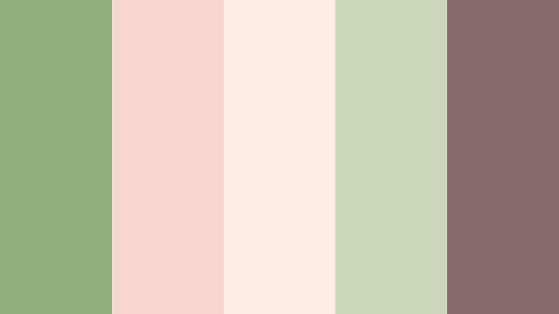 fern and blush romance soft fern green color palette with hex codes