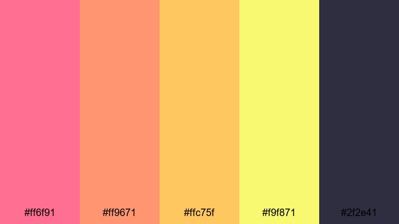 festival highlight pop instagram color palette with hex codes