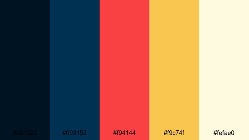 festival lights reflected prussian blue color palette with hex codes