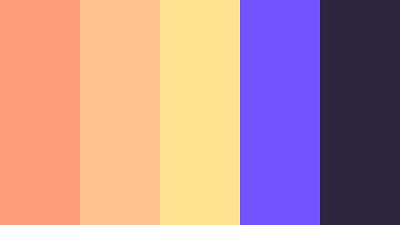 festival peach lights sunset peach color palette with hex codes