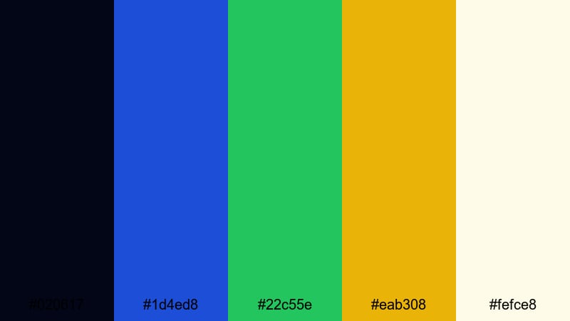 festival stage lights dark blue navy blue color palette with hex codes