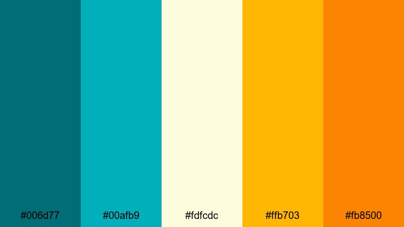 festival surf lights ocean wave color palette with hex codes