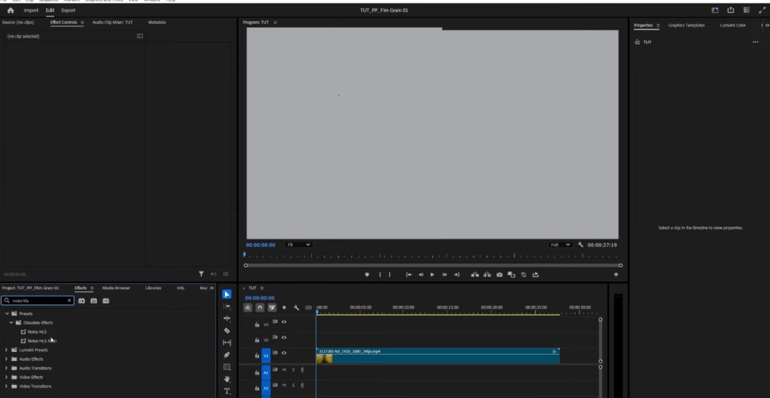 import clip and add effects