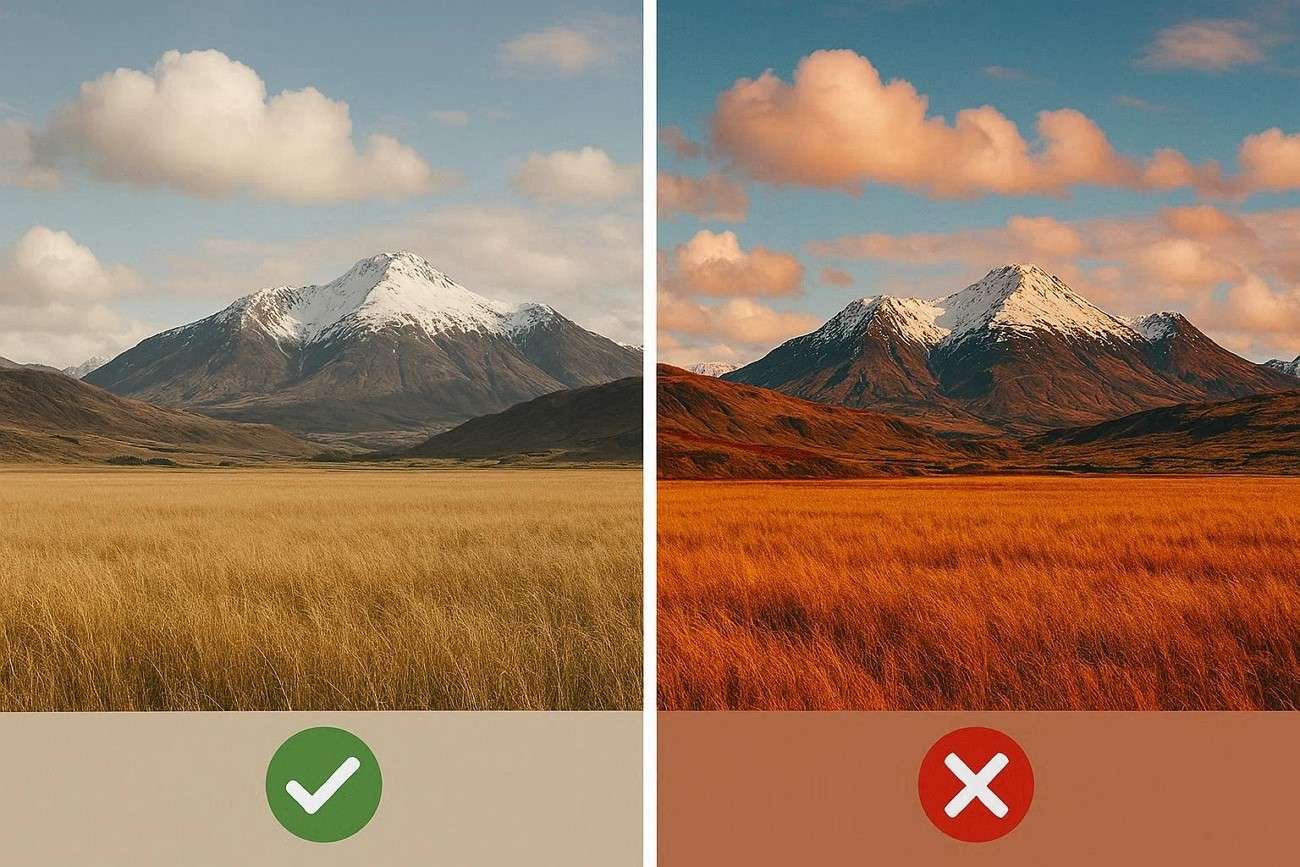 avoid images with heavy filters