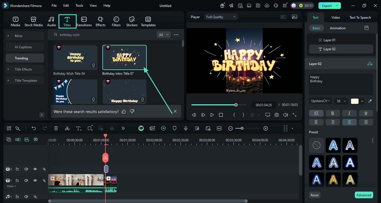 customize template and export