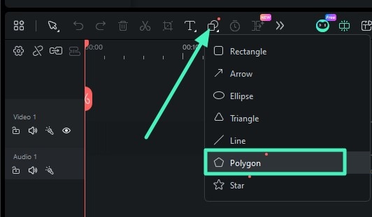 click shapes select polygon