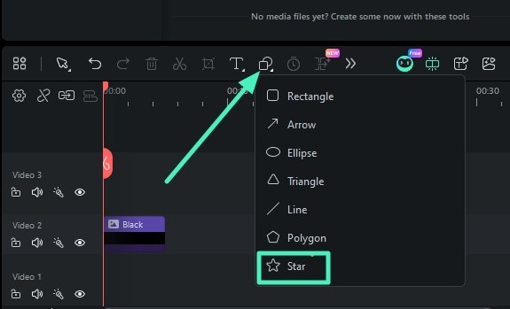 press shape select star