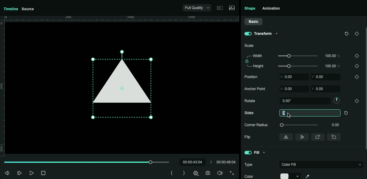 adjust and edit drawn shape