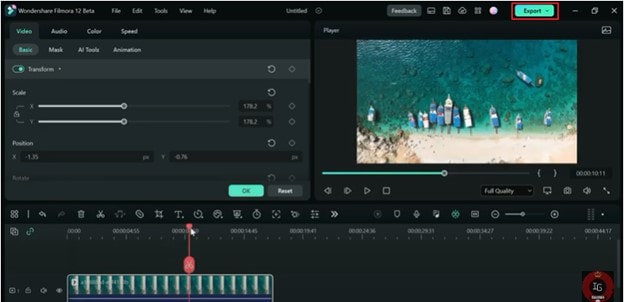 Video exportieren Wondershare Filmora