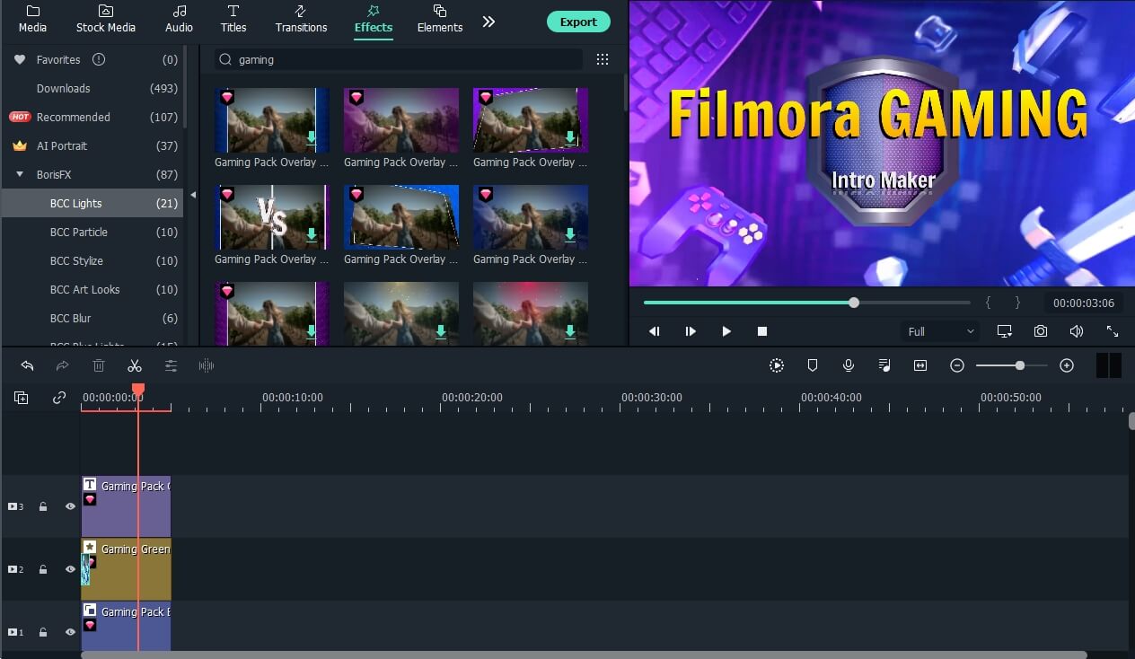 filmora gaming intro maker