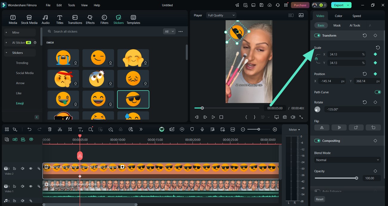 move keyframes through scale feature