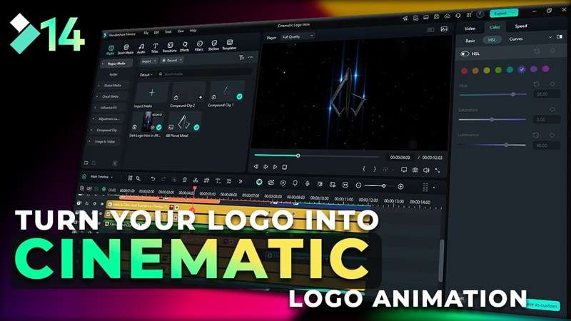 make a video logo in filmora