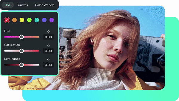filmora hsl curves and color wheels