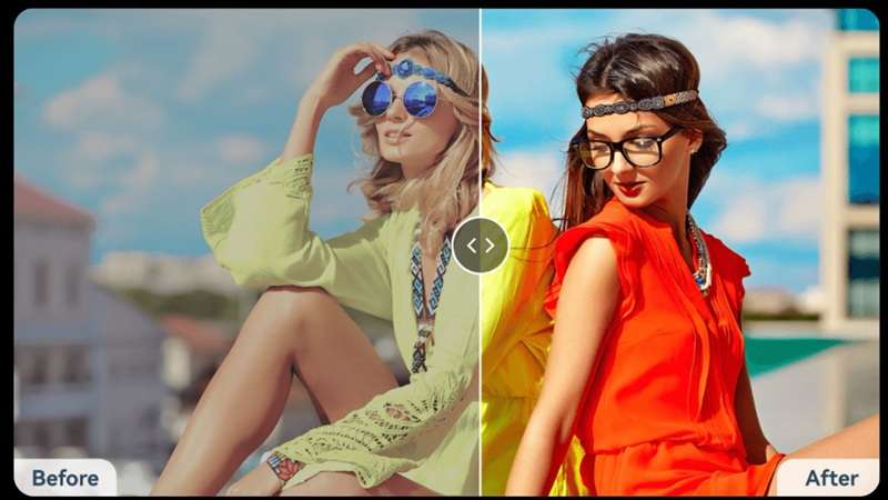 before and after using filmora luts