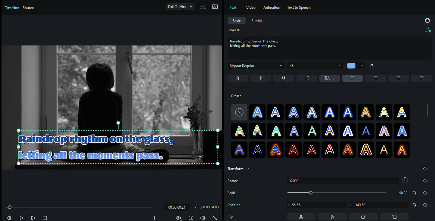 Text editor and style panel