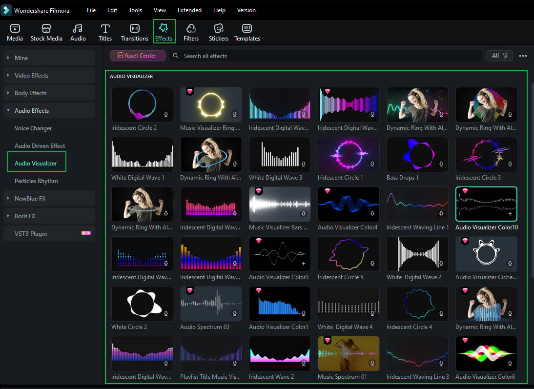reactive background effect
