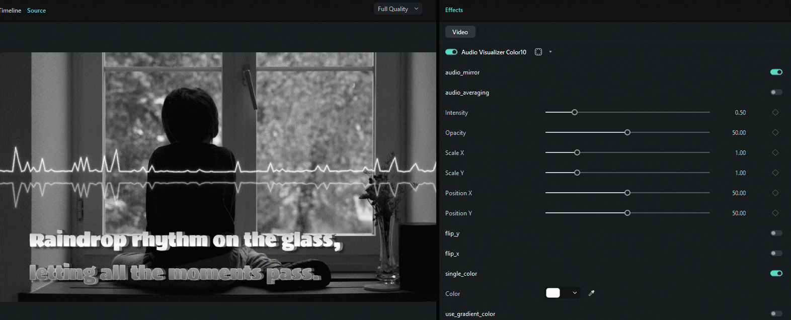 filmora audio visualizer effect