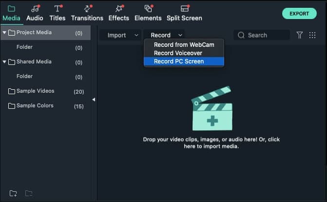  filmora mac record pc  screen 