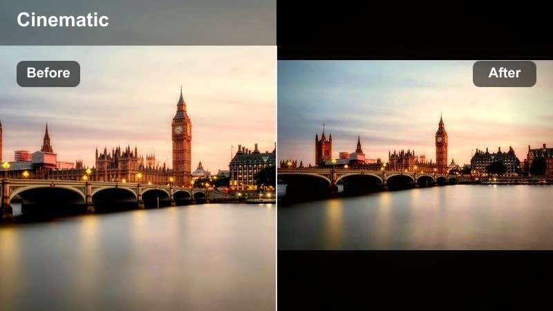 Golden hour city TikTok with strong shadows and warm highlights