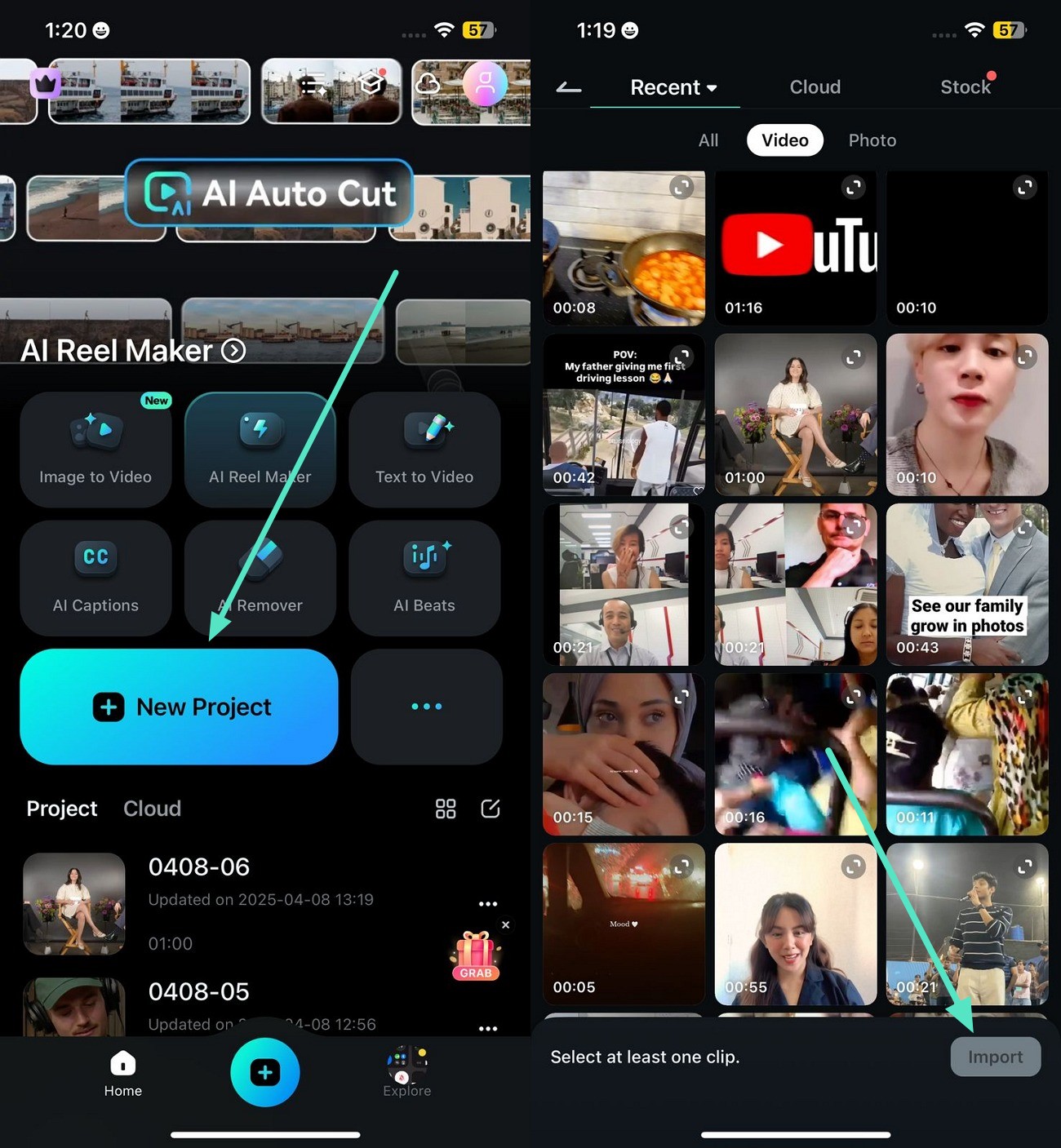 import video to filmora app