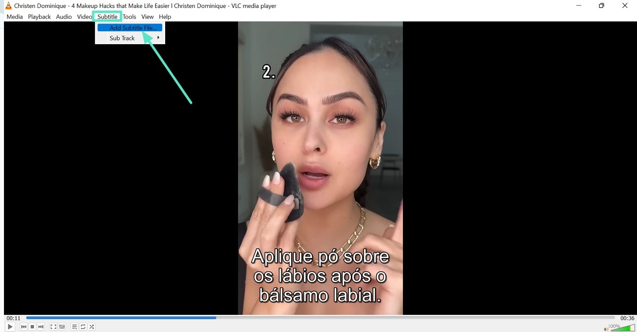 add subtitles with vlc