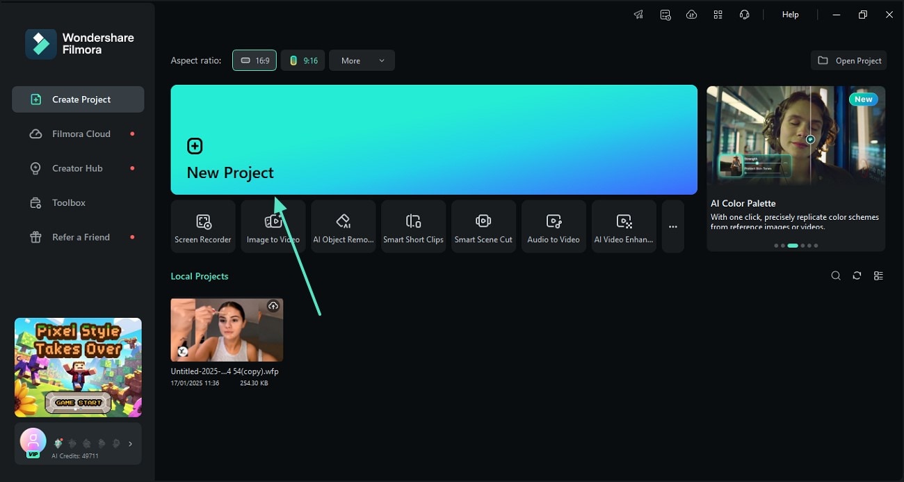 create new project