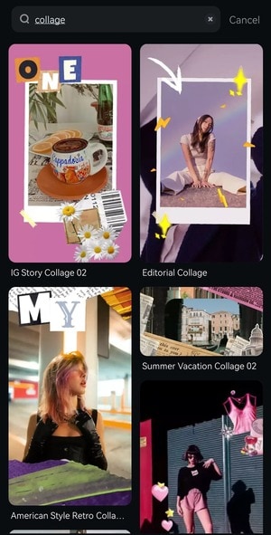 find collage templates