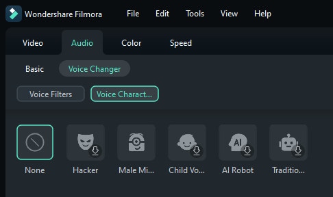 Filmora Voice Changer