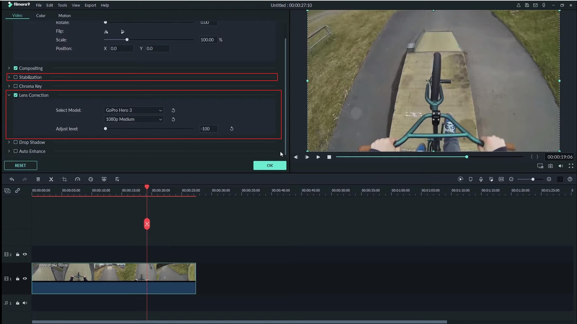 Action Cam Editing Tools in Filmora9