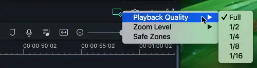  Filmora 9 untuk mengontrol kualitas Pemutaran Mac