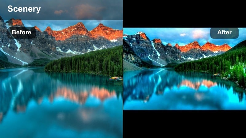 Park landscape clip with bright vivid colors optimized for mobile screens