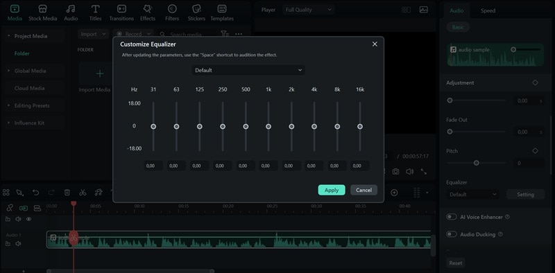 filmora audio equalizer