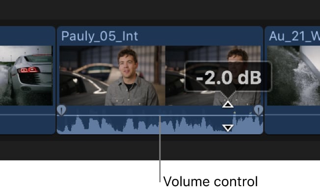 final cut pro volume control