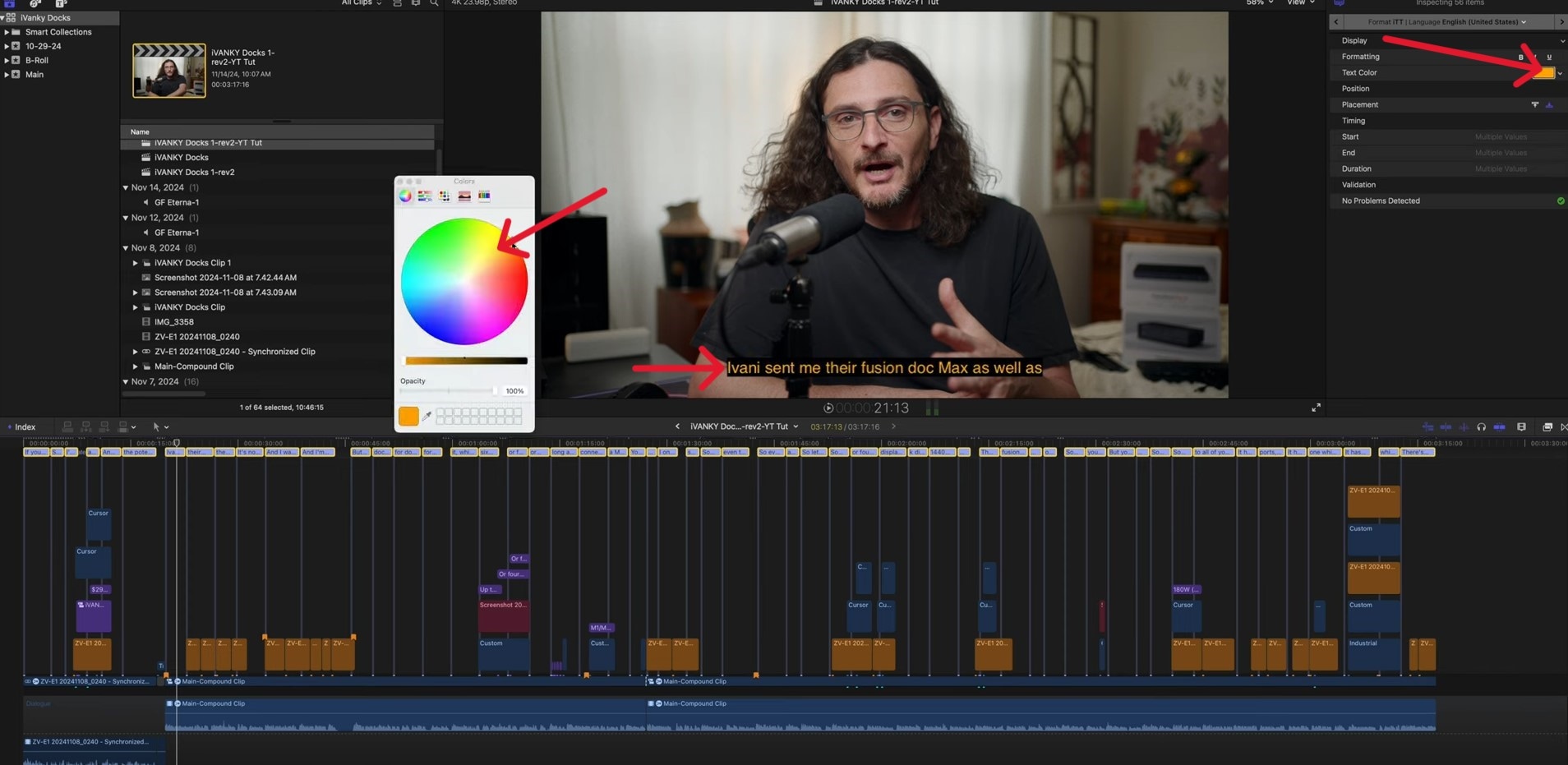 final cut pro bulk change color