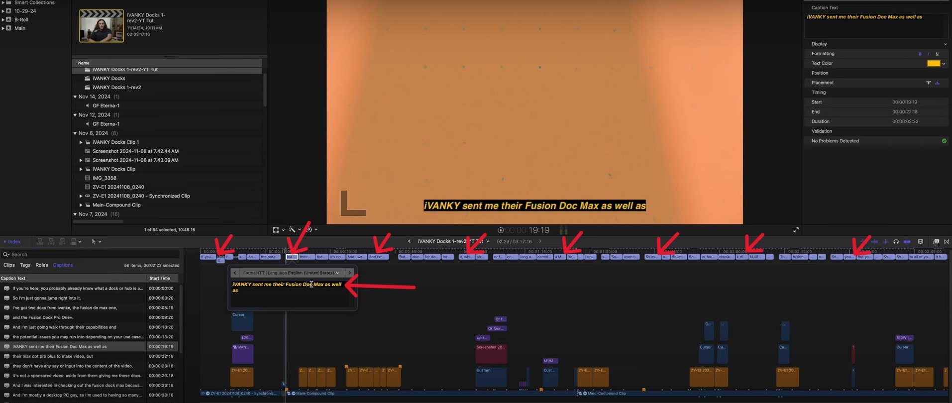 final cut pro additional edits