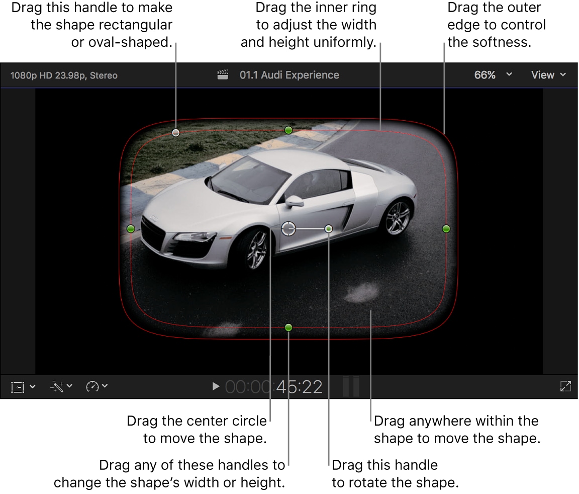 adjust the shape mask