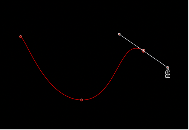 add and adjust control points to outline the shape