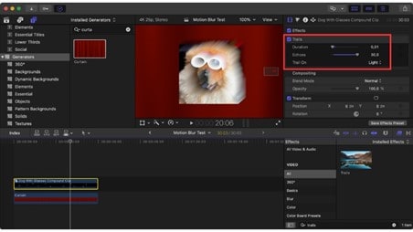 add trail effect and adjust echo