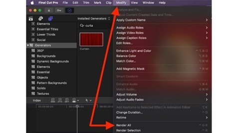 render the effect