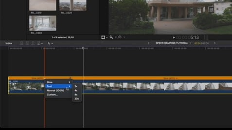 add your clip and adjust speed
