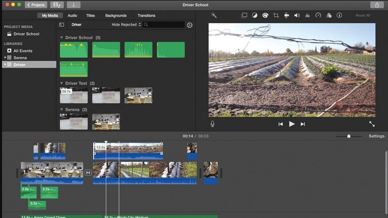 imovie editing layout