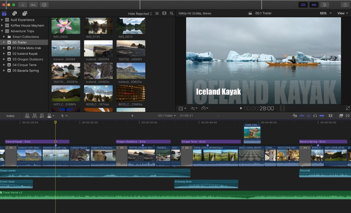 fcp editing layout
