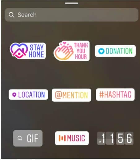 Find Instagram Music Sticker
