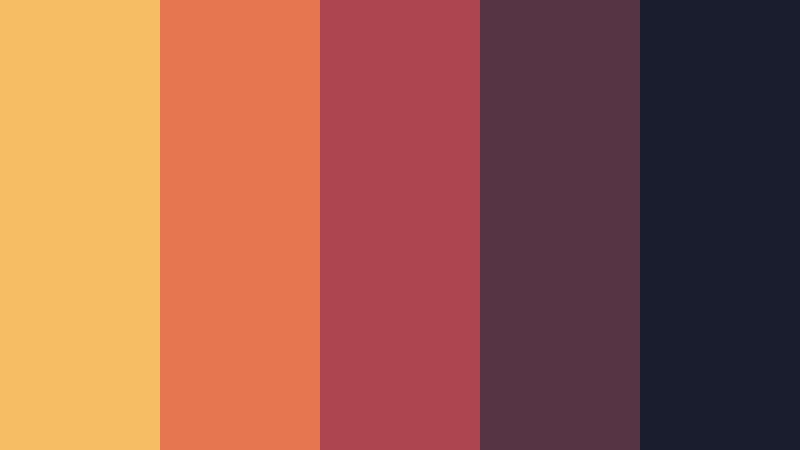 firelight noir sunset color color palette with hex codes