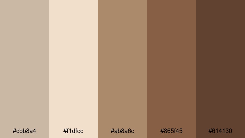 fireplace vlog night gray tan color palette with hex codes