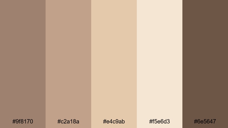 fireside beaver comfort beaver color palette with hex codes