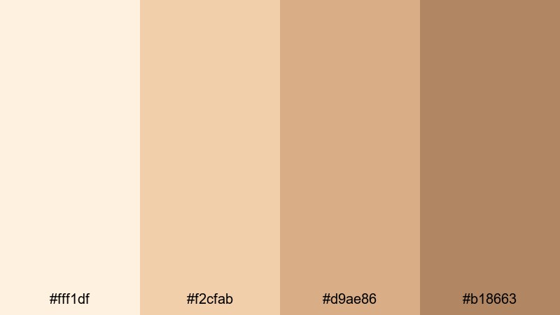 fireside biscotti cream color palette with hex codes